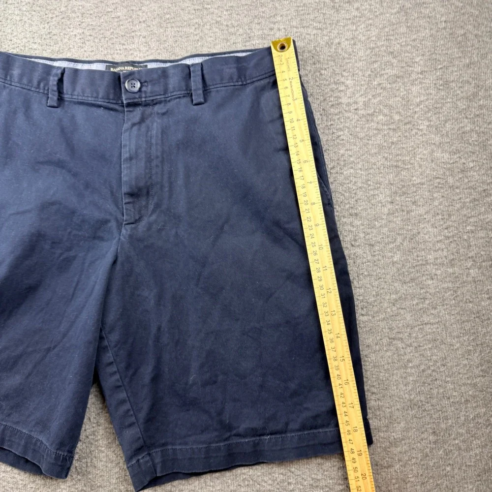 Banana Republic Aiden Short Mens 34 Navy Blue Chino Cotton Stretch Casual Summer